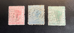 Stamps Sierra Leone Scott #6, 9, 10 used cat $157