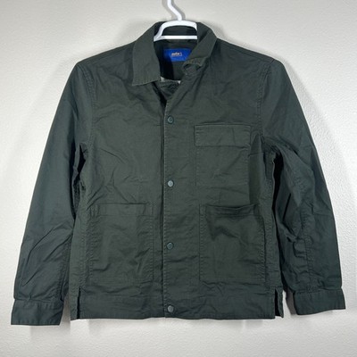 another t Jacket Mens 95 Dark Green Utility Jacket Snap Front Patch Pockets