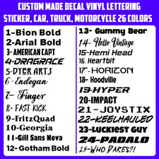 Custom Text Vinyl Lettering Sticker Decal Personalized - ANY TEXT - ANY NAME c3