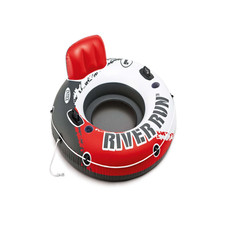 River Run Inflatable Tube Float w/ Backrest Cup Holders 53" New No Box