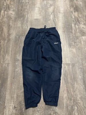 blue Asics tracksuit pants with a white logo Size 14