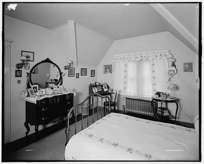 Bedroom,residence,Mr Fair,40 Putnam Avenue,dwellings,Detroit,Michigan,MI,1905 2