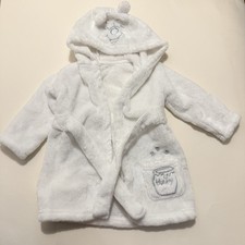 Disney Baby Winnie the Pooh White Fleece Dressing Gown Robe 3-6 Months George