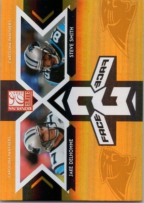 2005 Donruss Elite Face 2 Face 673/1000 Jake Delhomme Steve Smith #CB-24