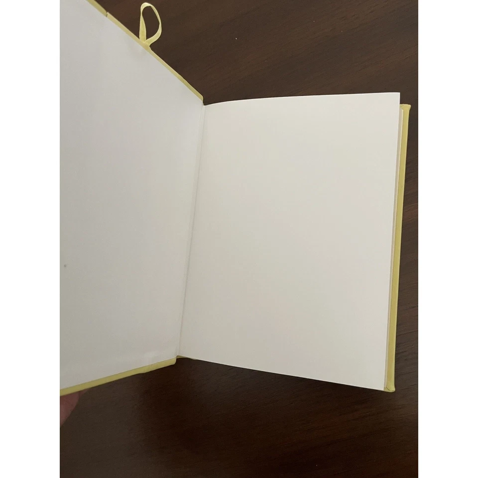Levenger Yellow Leather Unlined Notebook Journal Sketchbook w/Dust Bag & Box New - Image 2 of 4