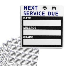 200Pcs Oil Change Stickers Static Cling, 2 X 2 Inches Removable Auto Black