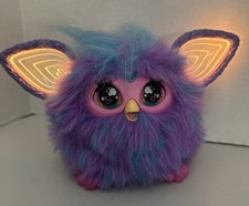 Furby Purple Plush Tie Dye Interactive Toy 2023 Glowing Ears Tested Working