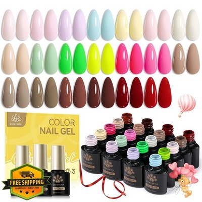 BORN PRETTY Pastel Gel Nail Polish 23 Pcs Spring Summer Kit