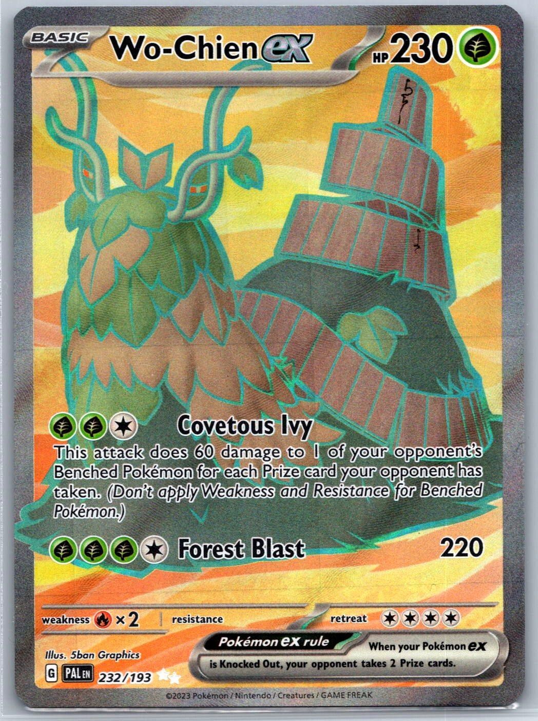 Wo-Chien ex 232/193 Ultra Rare Paldea Evolved Pokemon Holo Near Mint