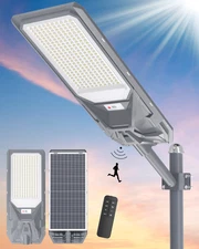Gefolly LL-MAX Commercial Solar Street Light Dusk to Dawn Outdoor Super Bright