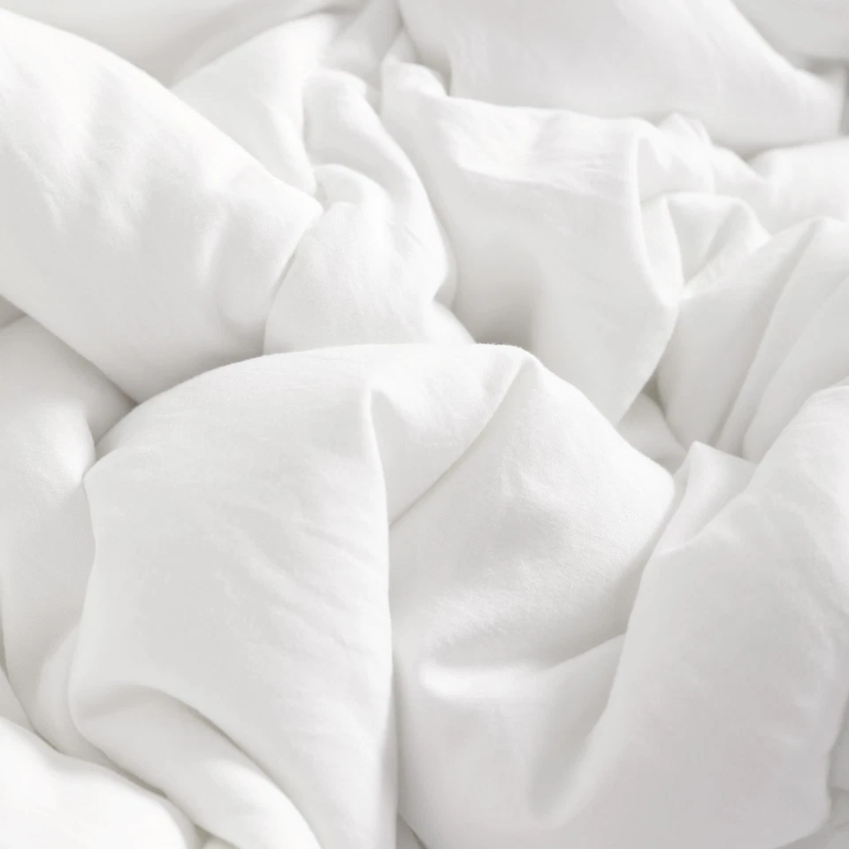 Juego de edredón cama en bolsa de 5 piezas con sábanas fundas de almohada blanco king Foto 3 de 3