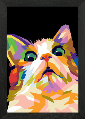 Scared Cat Meme Gerahmtes Wandbild Poster Leinwanddruck Bild