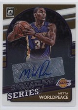 2021-22 Panini Donruss Optic Signature Series Metta World Peace #SS-MWP Auto 1u6