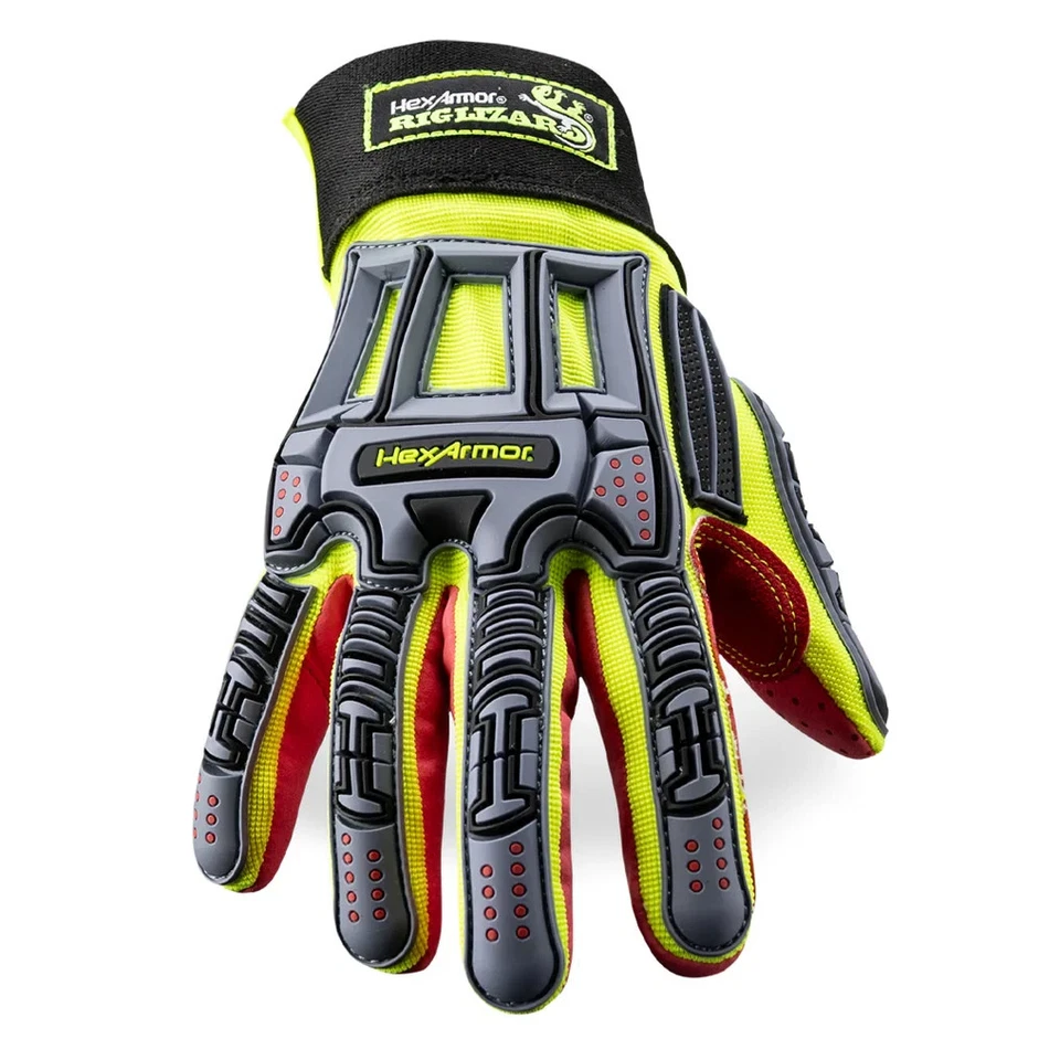 NUEVO Guantes de trabajo resistentes a cortes y pinchazos HexArmor Rig Lizard 2028X ANSI3 Foto 2 de 4