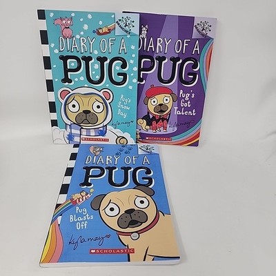 Diary of A Pug Book Lot of 3 Kyla May Scholastic