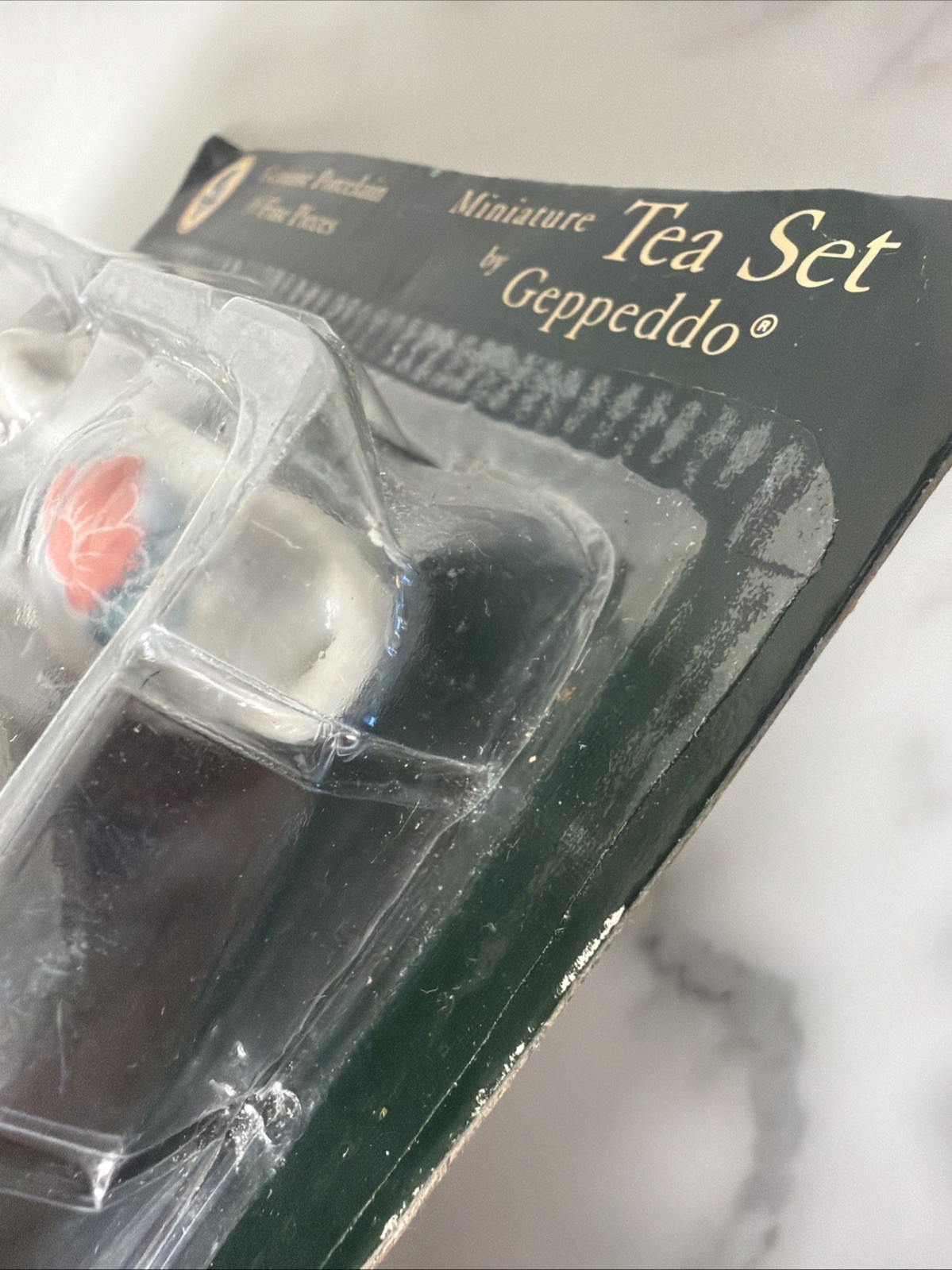 как выглядит Vintage Miniature Tea Set Geppeddo 10 Piece Fine Porcelain Floral Design In Pkg фото
