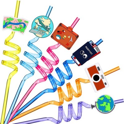 24 Pcs Travel Themed Party Favors Supplies Plastic One Size, Assorted 