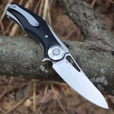 D2 Steel Blade Folding Pocket Knife G10 Handle Outdoor Daily Camping Tool