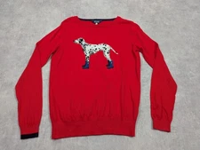 Joules Jumper Womens UK 12 Dog Dalmatian Miranda Preppy Christmas Knit Sweater