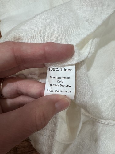 Alise Kathleen & Co Girls White 100% Linen Embroidered Dress Size 7 Southern - Picture 4 of 4