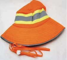 2pk Safety Booney Boonie Orange Hat, Hi Viz Reflective Tape Hunting Fishing- F 