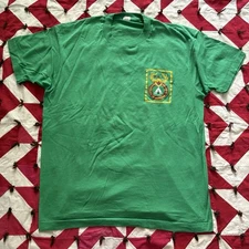 Vintage 1980s BSA T Shirt Mens Green Used Faded Screen Stars