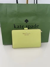 NWT KATE SPADE Madison  Medium Compact Bifold Wallet In Lime Slush
