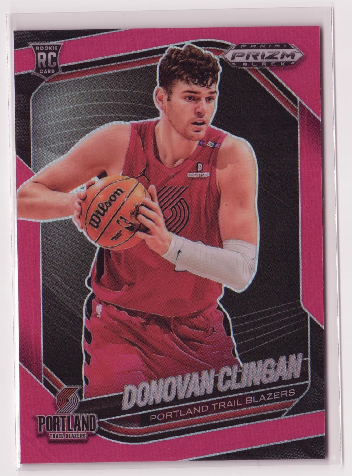 2024-25 Panini Prizm Black - Donovan Clingan #131 Red Prizm /299 (RC)