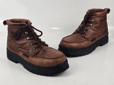 Wolverine Men's Brown Leather Moc Toe Ankle Boots US Size 7.5M