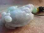 Video Certified Burma Lavender A Jade jadeite Pendant Dragon Turtle 龙龟 124134 TS