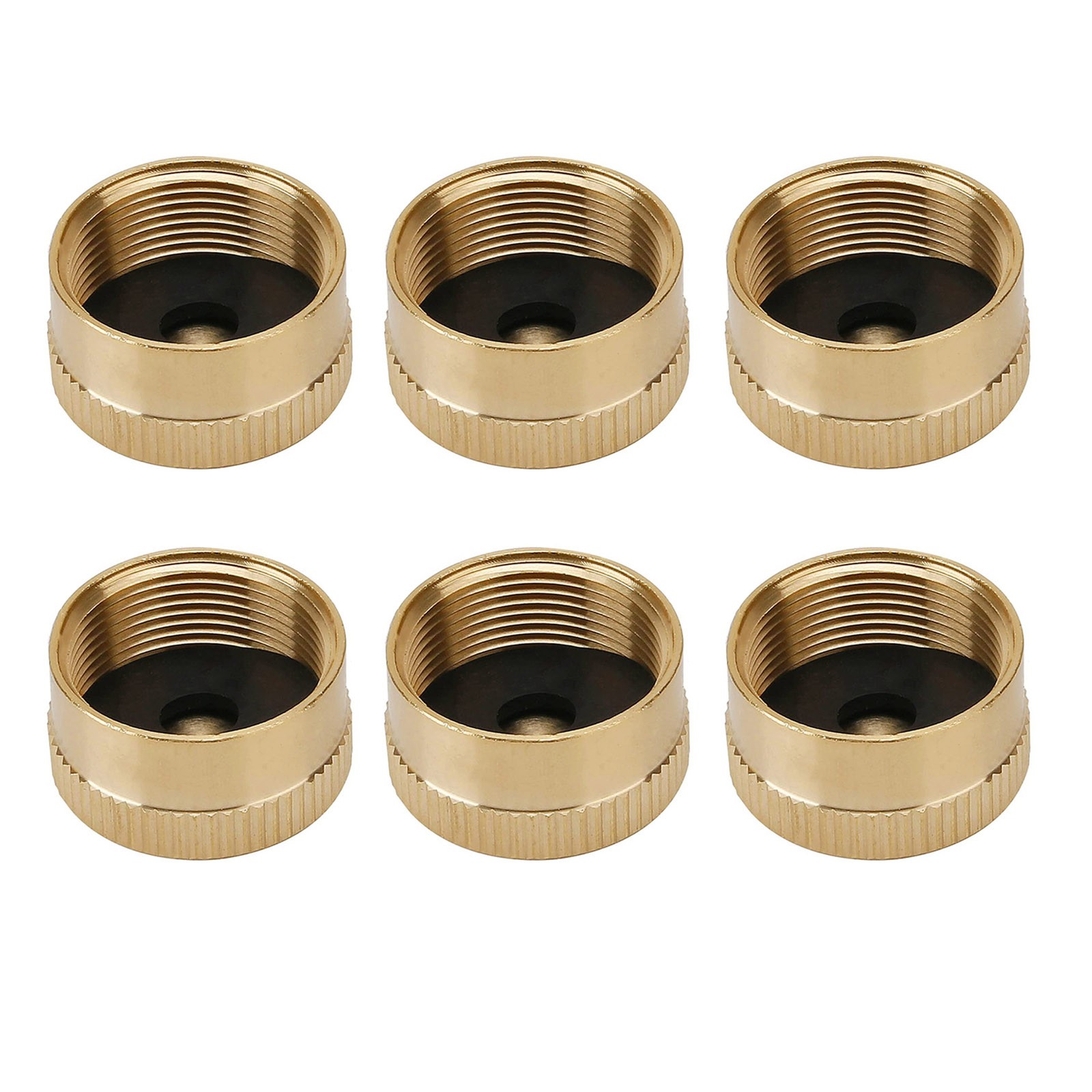 6PCS Solid Brass Propane Bottle Caps Cover Kits For 1 LB Gas Tank Cylinder Seal