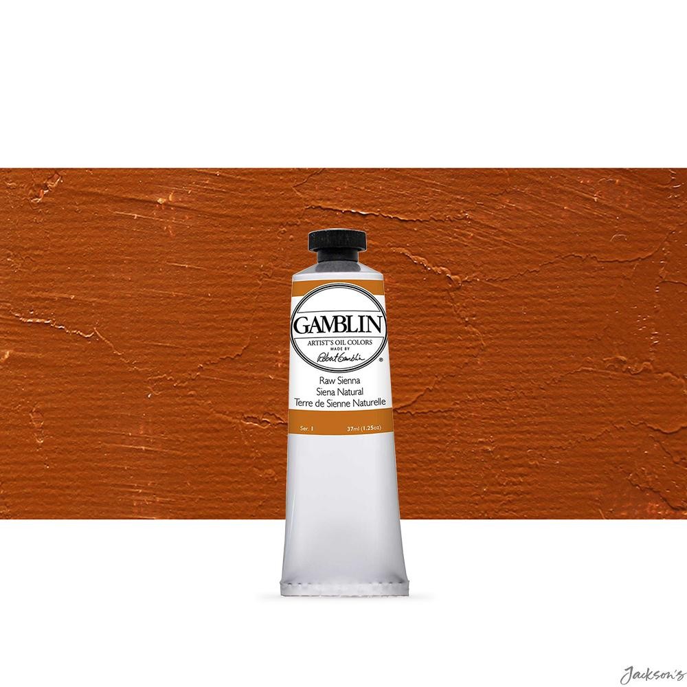 Gamblin Artists Oil Paint Natural Iron Oxide 37ml Raw Sienna Colour