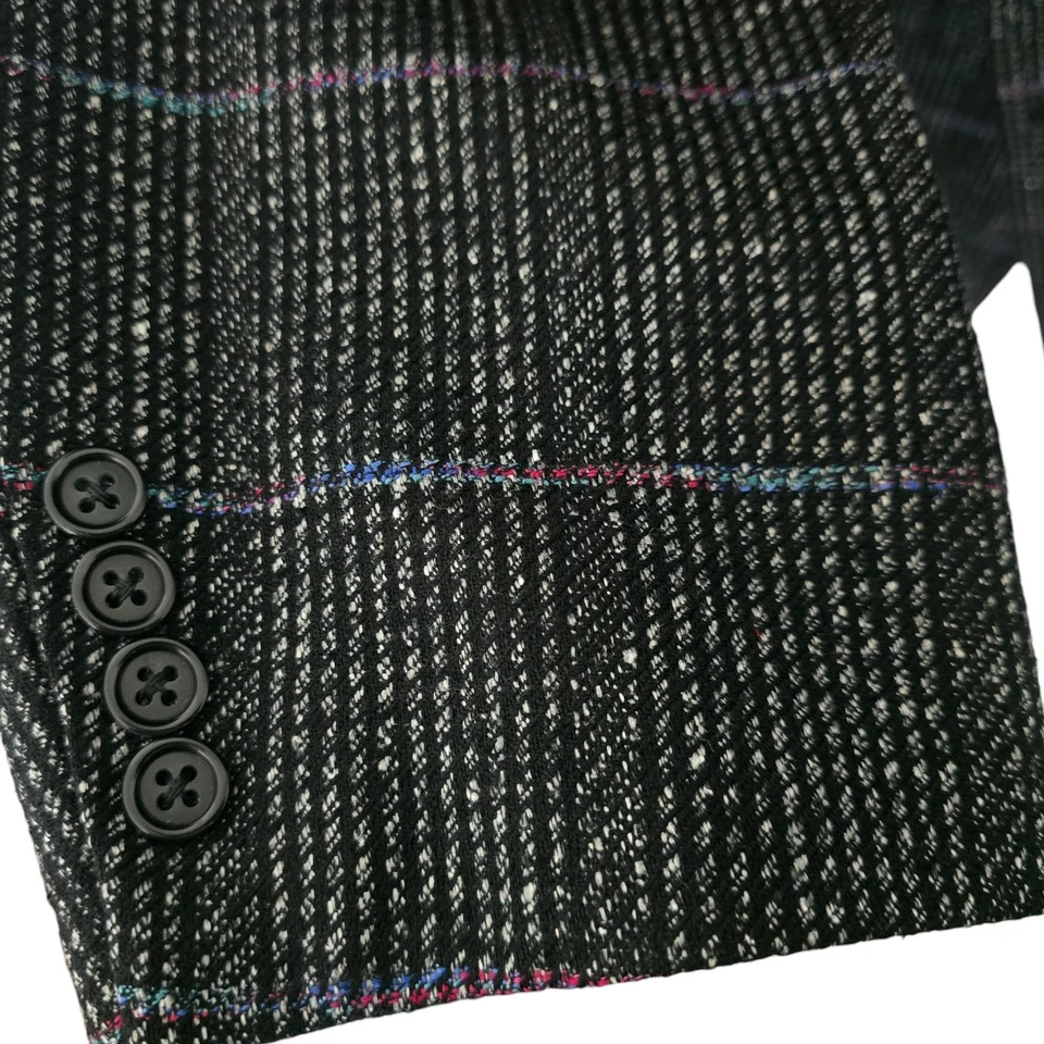 Blazer De Colección Christian Dior Doble Pecho 46r Tweed Suave Pico Solapa Años 70 Foto 4 de 4