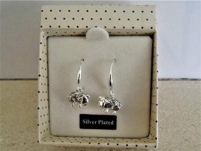 Equilibrium silver plated  Country Sheep dangly earrings