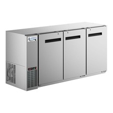 73" Stainless Steel Underbar Height Narrow Solid Door Back Bar Refrigerator with