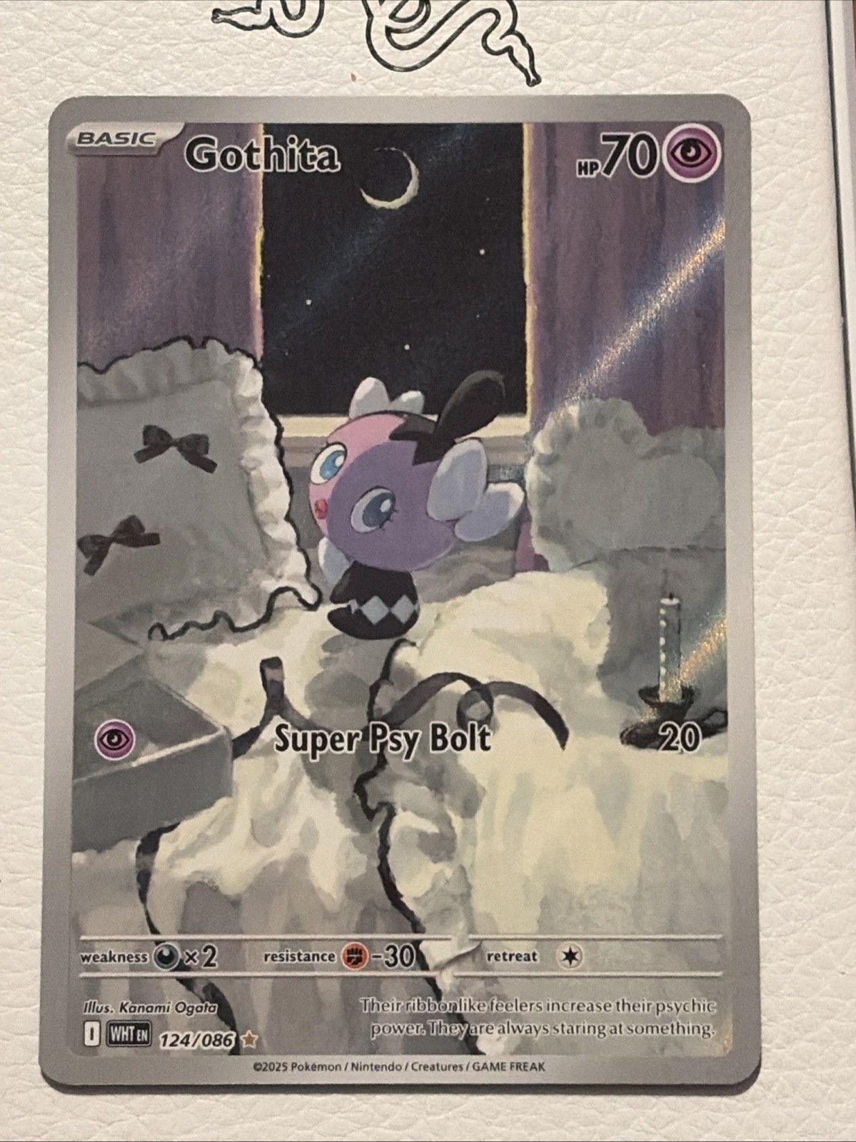 NM Gothita 124/086 White Flare Illustration Rare Holo