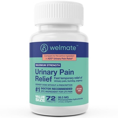 Urinary Pain Relief Tablets - Phenazopyridine 99.5mg - Maximum Strength OTC