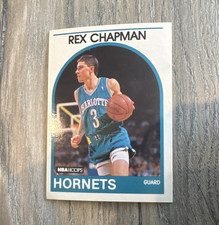 NBA Hoops 1989-90 Rex Chapman #54 Rookie Base Charlotte Hornets Basketball Card