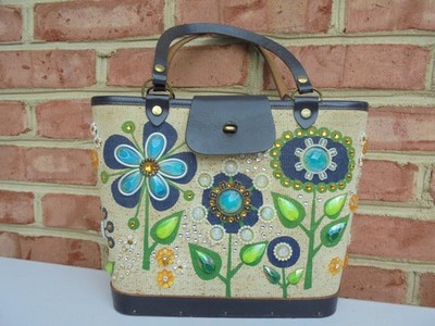 Vintage Enid Collins Les Fleurs Purse Handbag Mod Flowers