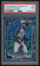 JACKSON CHOURIO 2024 BOWMAN CHROME SAPPHIRE IMAGE VARIATION #69 RC PSA 9