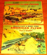 1956 &1957 Gilbert American Flyer Trains Catalogs Allen Hardware & Bloch's Hobby
