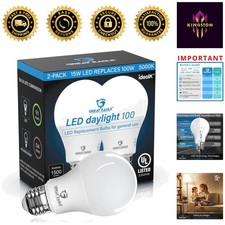 Great Eagle 15W LED Bulbs 100W Equivalent - 1500 Lumens Indoor/Outdoor 2-Pack