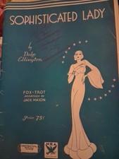 1933 Sophisticated Lady Band Arrangement / Vocal Sheet Music Duke Ellington NRA