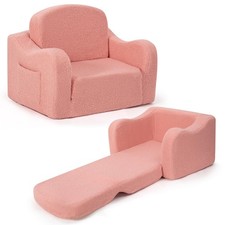 Comfy Toddler Chair  Kids, 2-in-1 Soft Couch Fold Out for Kids, Toddler Chairs