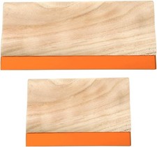 Caydo 2 Pieces 2 Sizes Screen Printing Squeegee, 75 Durometer Wooden Orange