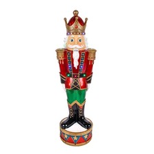 36" Pre-Lit Nutcracker w/Multicolor LED Lights, Hand Painted, Plug-In