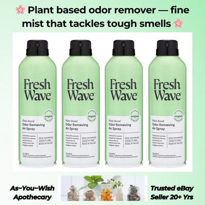 4 Pack Fresh Wave Odor Removing Air Freshener Spray Original 8 oz  Plant Based