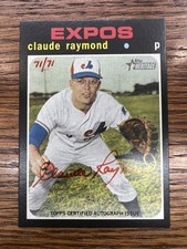 2020 Topps Heritage #ROA-CR Claude Raymond Real One Autographs Red Ink #/71