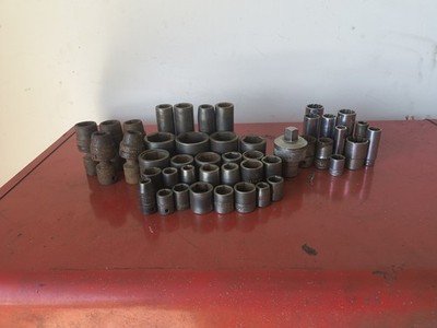 PROTO SNAP ON IMPACTC/CHROME SOCKETS 1/2 3/8 DRIVE LOT MADE IN USA Lot Of 54