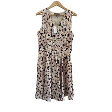 NWT Banana Republic Floral V-Neck A-Line Dress Womens 12 Event Cottagecore Pleat